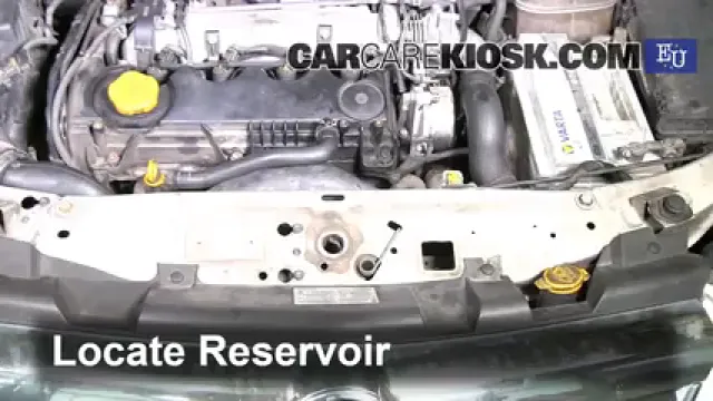 2005 Opel Zafira CDTI Cosmo 1.9L 4 Cyl. Turbo Diesel Líquido limpiaparabrisas Agregar líquido